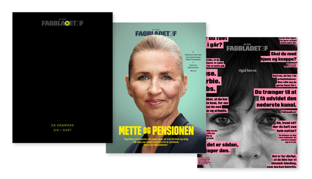 Forsider til Fagbladet 3F lavet i samarbejde med Torsten Høgh Rasmussen